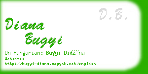 diana bugyi business card